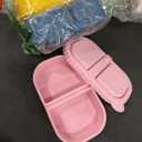 3 Pack Silicone Reusable Snack Containers with Lids - 8 oz Double Compartment Snackle Box for Kids & Adults, BPA-Free & Leakproof, Small for Dressing, Snacks, School, Office, Picnic