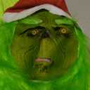 Green Monster Costume Christmas Adult, Halloween Outfit for Woman Men, Green Costume Santa Claus Cosplay 7PCS. Size XL