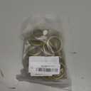 24Pcs 1.26-Inch Inner Diameter Metal Curtain Rings with Eyelets Half Circle Thick Wire Fits Up to 1.0 Inch Rod (Antique Brass-24pcs)