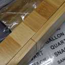 Bamboo Sandwich Bag Holder & Bag Organizer w/ Cutter for Foil and Plastic Wrap