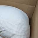 Wedge Headboard Pillow for Bed, Queen Dorm Headboard Pillow Support for Sitting Up, Reading, Relaxing, Bolster Pillow with Removable Washable Cover, White