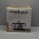 Crock-Pot 7-Quart Manual Slow Cooker, Family Size Serves 8+ People & Fits 6-lb Roast, Removable Stoneware with Warming Setting, Dishwasher Safe for Easy Cleanup, Stainless Steel