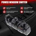 15883318 Front Driver Side Door Lock and Window Power Switch & Panel Assembly Compatible with 2003-2007 Chevrolet Silverado, 2003-2007 GMC Sierra, 920-023| Replaces# DWS-226