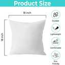 QUBA LINEN 18 x 18 Throw Pillow Insert - Pack of 2 White, Down Alternative Pillow Inserts for Decorative Pillow Covers, Throw Pillows for Bed, Couch Pillows for Living Room (Pack of 2)