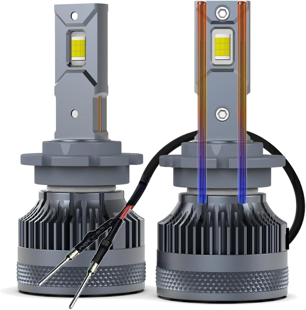 D2H LED Bulbs No Ballast Required D2S D2R D1S D4S D3S D4R D8S D2C D1R D1C D3C D3R 110W 40000Lm Super Bright 12V 6500K Cool White Built-in Fan and 2 Thermally Conductive Copper Tubes Fog Lamp