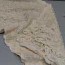 Beige Lace Table Runner Flower Boho Table Runner Farmhouse Vintage Rustic Cloth Table Runners for Xmas Fall Home Dinning Table Decorations (14x95 inch,Tassel Included)