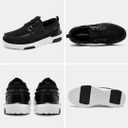 OrthoComfoot Men's Orthopedic Walking Shoes with Arch Support: Casual Plantar Fasciitis Slip-On Loafers for Flat Feet, Orthotic Adjustable Fashion Sneakers for Foot and Heel Pain (11, W1-black)