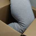 Momcozy Pregnancy Pillows for Side Sleeping, J Shaped Maternity Body Pillow for Pregnancy, Soft Pregnancy Pillow with Jersey Cover for Head Neck Belly Support, Grey
