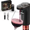 Electric Wine Aerator, Rechargeable Wine Dispenser & Decanter, 1-999ML Quantitative Pour, Self-Clean & LED Touch Screen, Automatic Wine Pourer for Holiday Home Party Wine Lovers Valentines Day Gifts