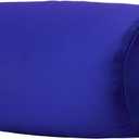 Microbead Bolster Tube Pillows with Double Cover, Squish Bean Bed Microbead Pillow Soft Neck Back Lumbar Support Smooth Cool Touch Comfortable Fabric (Blue)