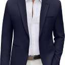 COOFANDY Men's Casual Blazer Regular Fit Lightweight Two Button Sport Coat Suit Jacket (X-Large, Navy Blue)