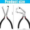 2Pcs Electrical Disconnect Pliers37960 37980 Automotive Tools Electrical Connector for Cars,Fuel Line Petrol Clip Pipe PliersDisconnect Tools for Push Tab Style Plugs (1*Red60+1*Red straight)