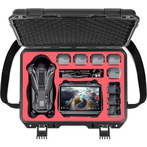 STARTRC Waterproof Hard Carrying Case for DJI Mavic 4 Pro Drone Combo,Fly More Combo, Fits RC 2/RC Pro 2 Remote Controller,Up to 9 Batteries,Charger Hub and More Drone Accessories(Case Only)