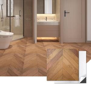 Art3d 30-Pack Herringbone Peel and Stick Vinyl Floor Tiles, 12" x 12" Self Adhesive Waterproof Wood Flooring Plank for Kitchen Bathroom Bedroom, Cover 30 Sq. Ft, Brown
