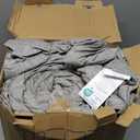 CozyLux King Size Comforter Set - 3 Pieces Grey Soft Luxury Cationic Dyeing Bedding Comforter for All Season, Gray Breathable Lightweight Fluffy Bed Sets with 1 Comforter and 2 Pillow Shams