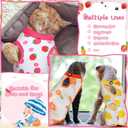 Nuanchu 2 Pieces Cat Recovery Suit Kitten Recovery Suit E-Collar Alternative for Cats and Dogs Abdominal Skin Anti Licking Pajama Clothes Sets(Small,Fruit Style,Colorful)
