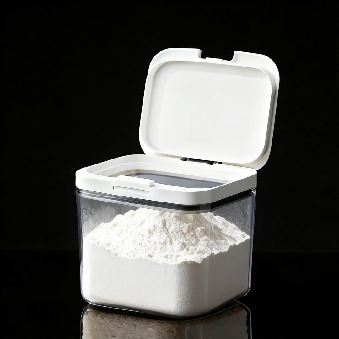 Flour Storage Container 4.5L with Easy-to-Use Dispenser - Perfect for Bakers and Cooking Enthusiasts