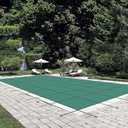 VEVOR Pool Safety Cover Fits 20x40ft Rectangle Inground Pools,Inground Pool Cover Green Mesh, Triple-Stitched for Maximum Strength, Abrasion-Resistant, for Swimming Pool Winter Safety Cover