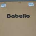 Babelio 36-57" Extra Wide Baby/Dog Gate, Auto Close with Large Walk Thru Door,Safety for Pet, House, Stairs and Doorways, Pressure Mounted for Chlid, White