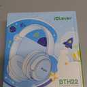 iClever BTH22 Kids Bluetooth Headphones, 60H Play Time, 74/85 dBA Safe Volume, Bluetooth 5.4, USB C, Over Ear Kids Headphones Wireless with Mic AUX Cord for iPad/Tablet/Travel, Blossom Pink