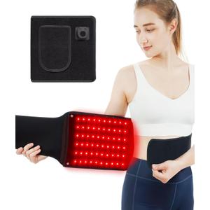 Red Light Therapy Belt, 3 in 1 LED Bead Infrared Light Therapy for Body, Wearable Wrap with Timer for Back Shoulder Waist 660nm Red LightTherapy & 850nm Infrared Light Device Home Use (Corded)