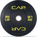 CAP Barbell Rubber Olympic Bumper Plate | Multiple Options/Colors (35lbs - Single)