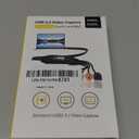 VHS to Digital Converter, USB Video Capture Card, RCA AV to USB Audio Video Transfer Grabber, Convert Analog VHS VCR to Digital Adapter for PC DV Camera DSLR DVD Compatible PC TV, MAC Windows Vista (4Feet)