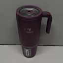 REDUCE Chiller Vacuum Insulated 40 oz Tumbler with Spill-Proof Silicone Straw - Sustainable Tritan Lid with Water Intake Markers - Soft Sit Base Travel Mug - Dishwasher Safe - Midnight Plum
