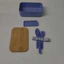 Healifty 1pc Portable Salad Bowl Lid Snack Box Tableware Lightweight Lunch Container for Blue