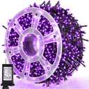 weillsnow 164FT 500 LED Purple Christmas Lights, 8 Modes Waterproof Plug in String Lights for Halloween Christmas Indoor Outdoor Yard Party Wedding Garden Home Decorations (Purple, 164FT)