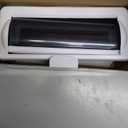 PYLE Water Resistant Marine Stereo Cover - Smoke Colored Heavy Duty Boat Radio Protector Shield with Flip-up Door & Spring Loaded Release - Mounting Gasket Included - Pyle PLMRCW2,White