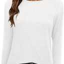 ANRABESS Womens 3/4 Length Sleeve Tops 2025 Summer Tee T-Shirts Boat Neck Tunic Travel Basic Blouses Fall Fashion Clothes (Medium)