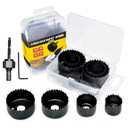 KATA 6PCS Hole Saw Kit 1-1/4" to 2-1/8"(32-54mm) Hole Saw Set in Case with Mandrels and Hex Key for Soft Wood, PVC Board, Plywood