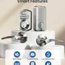 Veise Keyless Entry Door Lock with 2 Lever Handles - Electronic Keypad Deadbolt, Easy Installation Digital Smart Front Door Lock Set, Satin Nickel