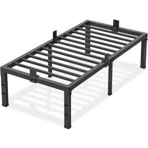 Yitong Angel Twin Size Bed Frames 18 inch High 3500 lbs Heavy Duty Metal Platform, Mattress Foundation with Steel Slat Support/No Box Spring Needed/Noise Free/Non-Slip/Easy Assembly