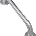 AmazerBath Shower Grab Bars for Seniors Anti Slip, Bath Safety Grab Bar for Needy, Stainless Steel Bathroom Safety Grab Bars, Thickened Bar Bigger Base Holds 500LBS, 16" L x 1.25" D, Brushed Nickel
