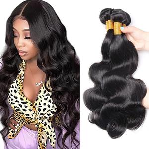 26 28 30 Inch Body Wave Bundles Color #1B Body Wave Bundles Human Hair Natural Black Bundle Unprocessed Double Weft Bundle Hair Extensions 150g