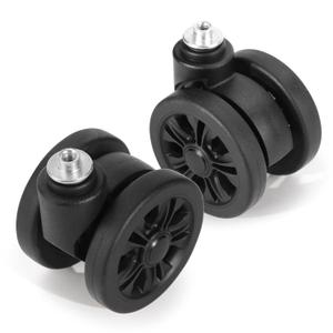 Domiella 2 Pack Luggage Replacement Wheels, Universal Suitcase Swivel Caster Wheels, Rubber Suitcase Trolley Wheels Repair Kit Luggage Wheels Replacement, OD 55 mm