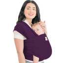 KeaBabies Baby Wrap Carrier - All in 1 Original Baby Carrier Newborn to Toddler Sling, Easy to Wear, Hands Free Bonding, Lightweight, Breathable Infant Wraps (Royal Purple) (One Size (Pack of 1)