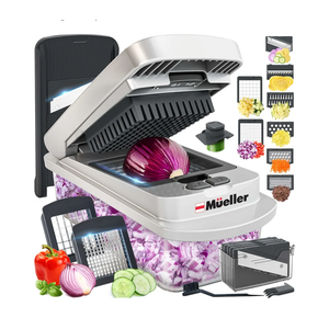 Mueller Pro-Series 10-in-1, 8 Blade Vegetable Chopper, Mandoline Slicer, Food Chopper with Container, Fruit Slicer, Kitchen Gadgets & Accessories, Home Essentials