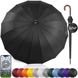Royal Walk Large Umbrella for 2 Persons - 54 Inch Automatic Open, Wind Resistant, Fast Drying, Strong 16 Ribs, Travel 120cm