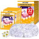 XPCARE 32 Pack Steam Eye Masks for Dry Eyes, SPA Warm Sleep Eye Mask, Disposable Heated Eye Mask for Dark Circles, Puffy Eyes, Relief Stress Eye Fatigue(Chamomile)