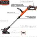 BLACK+DECKER 20V MAX Cordless String Trimmer and Edger, 12 Inch Weed Eater, 2-Speed Control Weed Wacker, 2 Batteries, Charger and Spool Included (LSTE525)