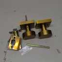 Kwikset Pismo Interior Passage Door Knob, Handle for Closet and Hallway Doors, Non-Locking Doorknob, Satin Brass, Square, Microban Protection