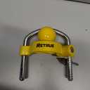 RETRUE Universal Coupler Lock Trailer Locks Ball Hitch Trailer Hitch Lock Adjustable Security Heavy-Duty Steel Fits 1-7/8 Inch, 2 Inch, 2-5/16 Inch Couplers, Bright Yellow, Light Weight, Yellow 