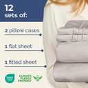 Olympic Queen Sheet Set 66x80 - 4 Piece RV Olympic Queen Size Sheets - Soft, Breathable & Cooling - Fits 14” to 16" Mattress w/ Deep Pockets - Comfy Luxury Bedding - Fade & Wrinkle Free - Light Grey