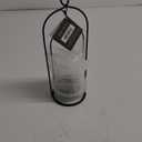 Elements 4.53x4.33x12.4 Inch Black Metal Wire with Clear Glass Hanging Candleholder, for Use with Wax or Flameless Candle