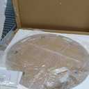 28 Inch Round Frameless Bathroom Mirror, Beveled Round Mirror, Circle Vanity Mirror with 1" Beveled Edge for Bathroom, Entryways, Living Room