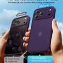 for iPhone 17 Pro Max Case, [Ribbed Non-Slip Sides] [Military-Grade Drop Protection] [Full Camera Protection] Anti-Yellow Soft-Touch Shockproof Slim Phone Case for iPhone 17 Pro Max, Purple