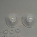 Two M5 24mm Full Set Collector Cup Only Compatible with Momcozy M5 and 10pcs 13/15/17/19/21mm Flange Inserts, Including Inserts*10, 24mm Flange*2, Collector*2, Duckbill Valve*2, Diaphragm*2